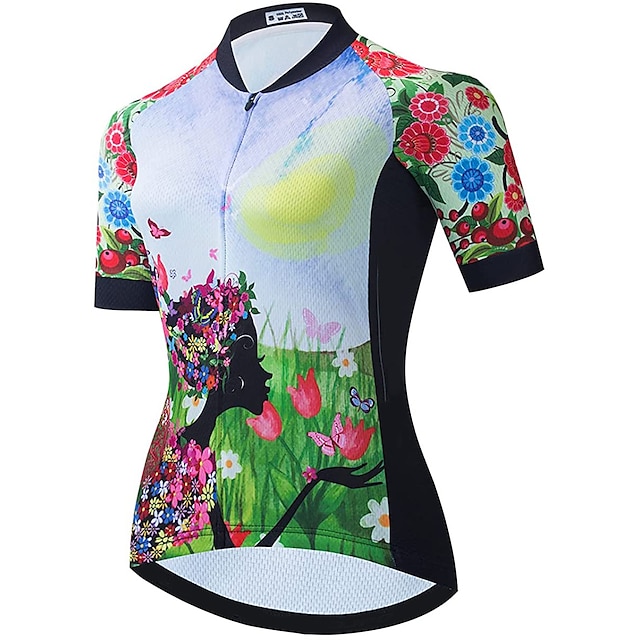 Sports & Outdoors Cycling | 21Grams Womens Short Sleeve Cycling Jersey Bike Top with 3 Rear Pockets Mountain Bike MTB Road Bike 