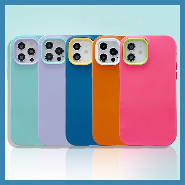  Phone Case For Apple Back Cover iPhone 12 Pro Max 11 X XR XS Max iphone 7Plus / 8Plus Shockproof Dustproof Solid Colored Silicone