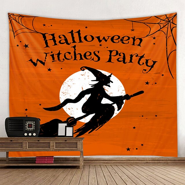 Home & Garden Home Decor | Halloween Tapestry Art Deco Blanket Curtain Hanging Home Bedroom Living Room Decoration Witch Pumpkin