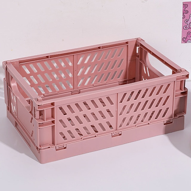 Home & Garden Home Decor | Collapsible Storage Box Desktop Organizing Cosmetics Shelf Student Dormitory Sundry Storage Basket - 