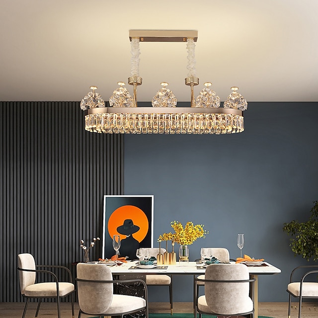  led függő lámpák 80 cm-es lámpás kialakítású csillár rozsdamentes acél galvanizált modern 220-240v