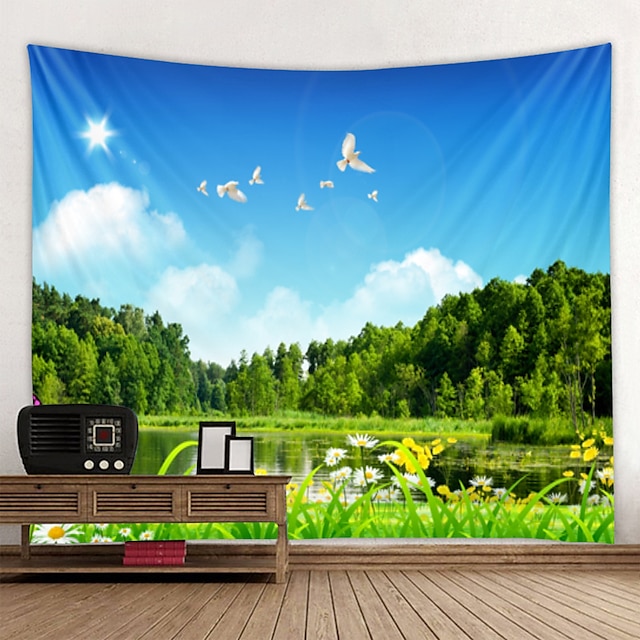 Home & Garden Home Decor | Beautiful Natural Scenery Of Mountains Rivers And Lakes Tapestry Art Decoration Blanket Curtain Hangi