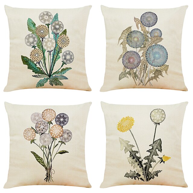 Home & Garden Home Decor | Floral Double Side Cushion Cover 4PC Soft Decorative Square Throw Pillow Cover Cushion Case Pillowcas