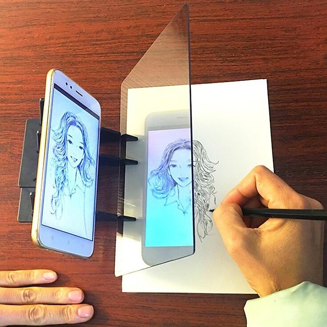  piirustus projektio optinen piirustustaulu luonnos peili edessä kopiopöytä heijastus valo kuvataulu piirustustaulu optinen piirustus projektori maalaus heijastus jäljitys viivataulukko