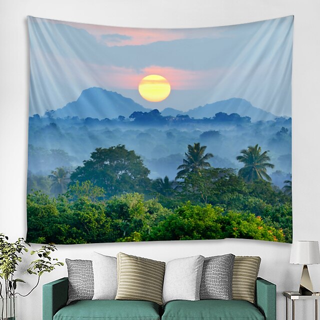 Home & Garden Home Decor | Beautiful Natural Scenery Of Mountains Rivers And Lakes Tapestry Art Decoration Blanket Curtain Hangi