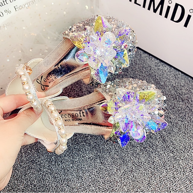 Shoes & Bags Kids Shoes | Girls Flats Mary Jane Flower Girl Shoes Princess Shoes Rubber Cartoon Design Cute Sequins Little Kids(