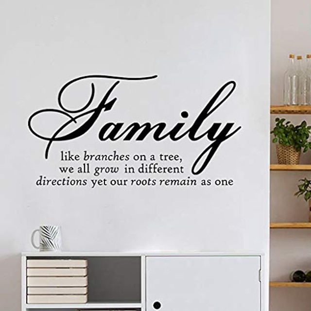 Home & Garden Home Decor | letters wall stickers, family removable black wall murals decals for bedroom living room children nur