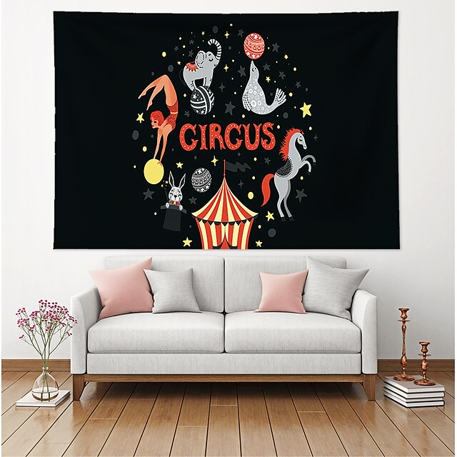 Home & Garden Home Decor | Circus Animals Wall Tapestry Art Decor Blanket Curtain Hanging Home Bedroom Living Room Decoration Po