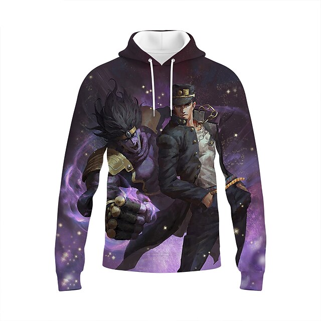 Toys & Hobbies Cosplay & Costumes | Inspired by JoJos Bizarre Adventure JOJO Hoodie 100% Polyester Anime Flash Hoodie For Mens /