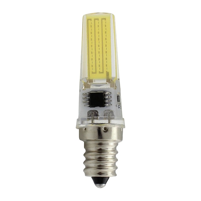  E12 bombilla de lámpara ac / dc atenuación 110v 220v 2508 cob luces de iluminación led reemplazar lámpara de foco halógeno