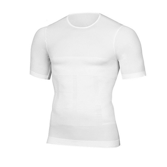  Men Body Toning T-Shirt Body Shaper Corrective Posture Shirt Slimming Belt Belly Belly Fat Burning Compression Corset