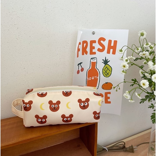 Consumer Electronics Stationery | PencilpenCase box back to school gift Cute animals cartoon Simple Stationery Bag Holder zippe 