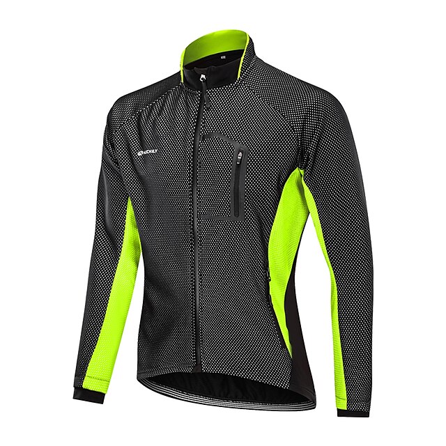  Nuckily Hombre Chaqueta de Ciclismo Invierno Mantiene abrigado Alta visibilidad Resistente al Viento Transpirable Bicicleta Chaqueta Chándal MTB Bicicleta Montaña Ciclismo Carretera Ciclismo urbano
