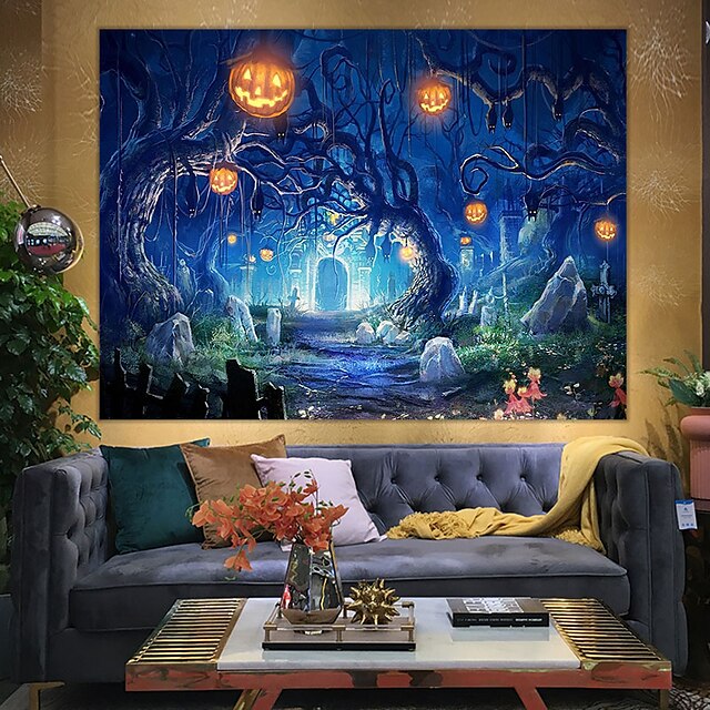 Home & Garden Home Decor | Halloween Wall Tapestry Art Decor Blanket Curtain Hanging Home Bedroom Living Room Decoration Psyched