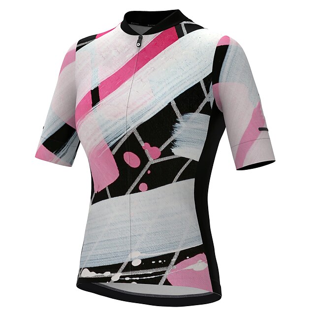  21Grams® Women's Short Sleeve Cycling Jersey Summer Spandex Polyester Black+White Graffiti Funny Bike Top Mountain Bike MTB Road Bike Cycling Breathable Quick Dry Moisture Wicking Sports Clothing