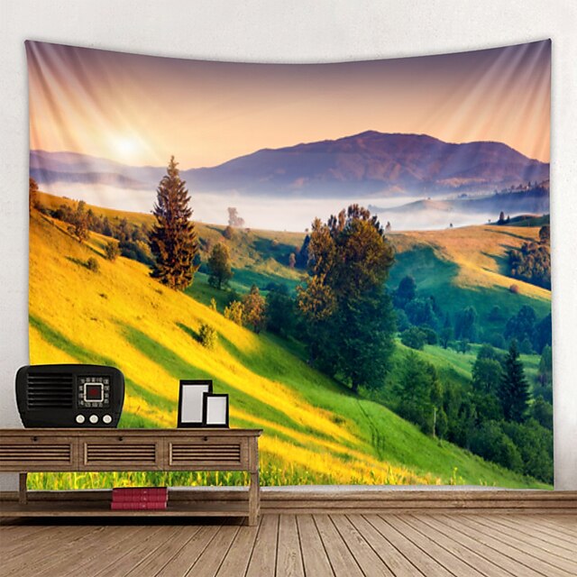 Home & Garden Home Decor | Beautiful Natural Scenery Of Mountains Rivers And Lakes Tapestry Art Decoration Blanket Curtain Hangi