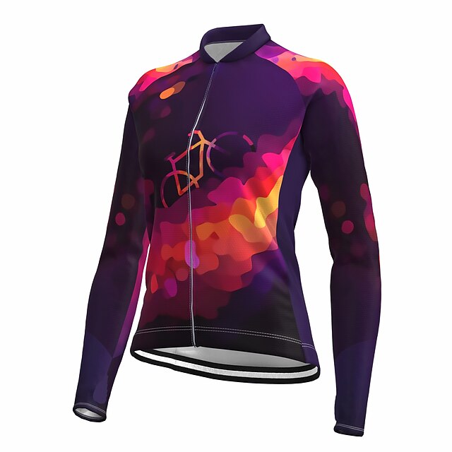 Sports & Outdoors Cycling | 21Grams Womens Long Sleeve Cycling Jersey Bike Top with 3 Rear Pockets Mountain Bike MTB Road Bike C