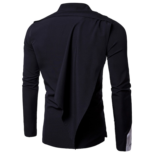 Mens Clothing Mens Shirts | Mens Casual Shirt Solid Colored Collar Casual Daily Button-Down Long Sleeve Tops Casual Fashion Brea