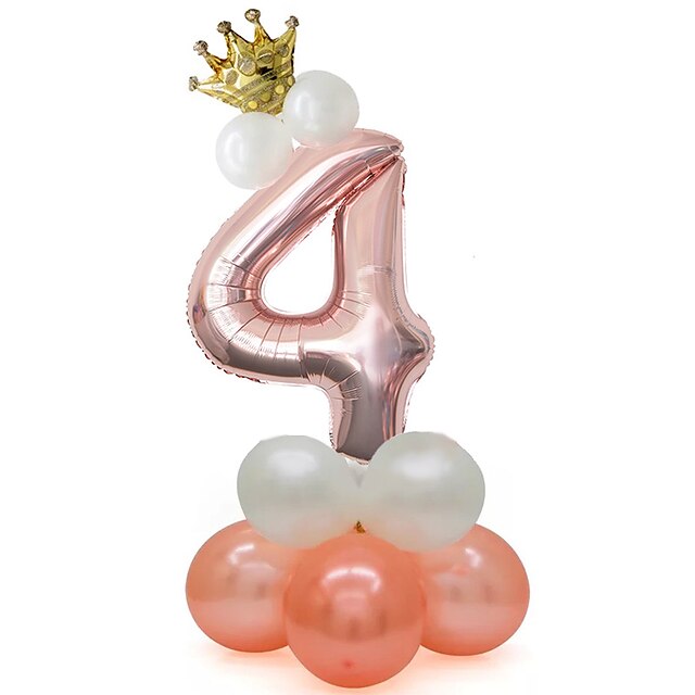 Home & Garden Home Decor | 120cm Rose Gold Digital Column Aluminum Film Balloon Base Birthday Decoration - PN06638