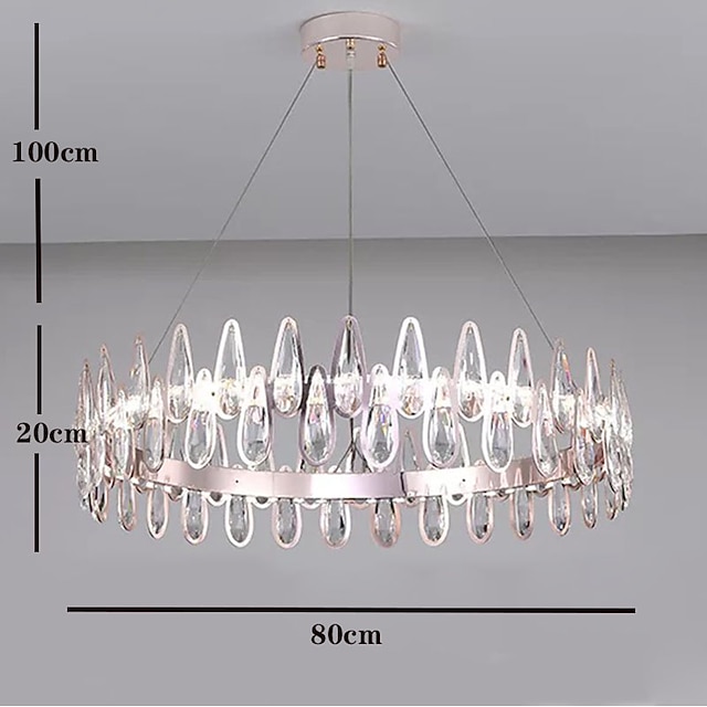 LED Pendant Light 60 cm Lantern Desgin Chandelier Stainless Steel ...