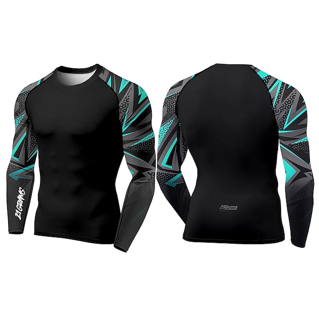 Sports & Outdoors Running, Jogging & Walking | 21Grams® Mens Long Sleeve Compression Shirt Running Shirt Top Athletic Athleisure