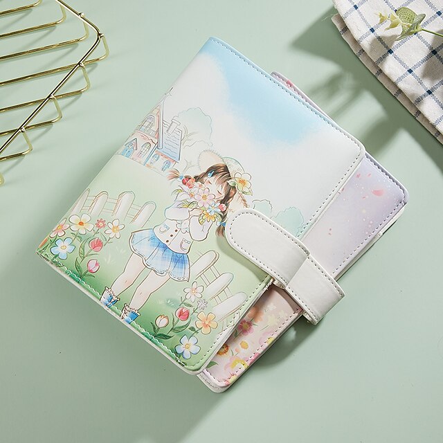 

Notebook Ruled A6 4.1×5.8 Inch Cartoon Cute PU SoftCover Diary 160 Pages Notebook for Student Women
