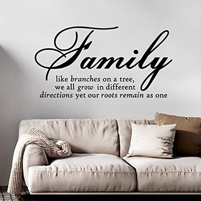 Home & Garden Home Decor | letters wall stickers, family removable black wall murals decals for bedroom living room children nur