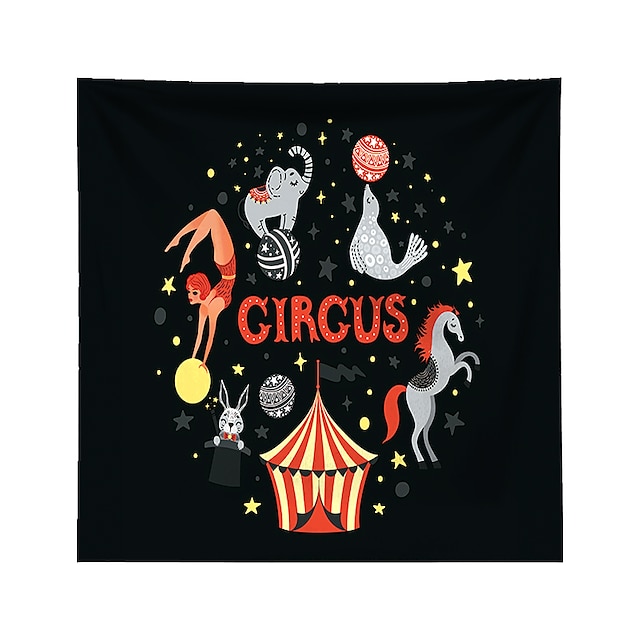 Home & Garden Home Decor | Circus Animals Wall Tapestry Art Decor Blanket Curtain Hanging Home Bedroom Living Room Decoration Po