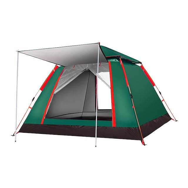  4 person Screen Tent Screen House Family Tent Outdoor Waterproof UV Sun Protection UV Protection Single Layered Automatic Instant Cabin Camping Tent 1500-2000 mm for Camping / Hiking Fishing Beach