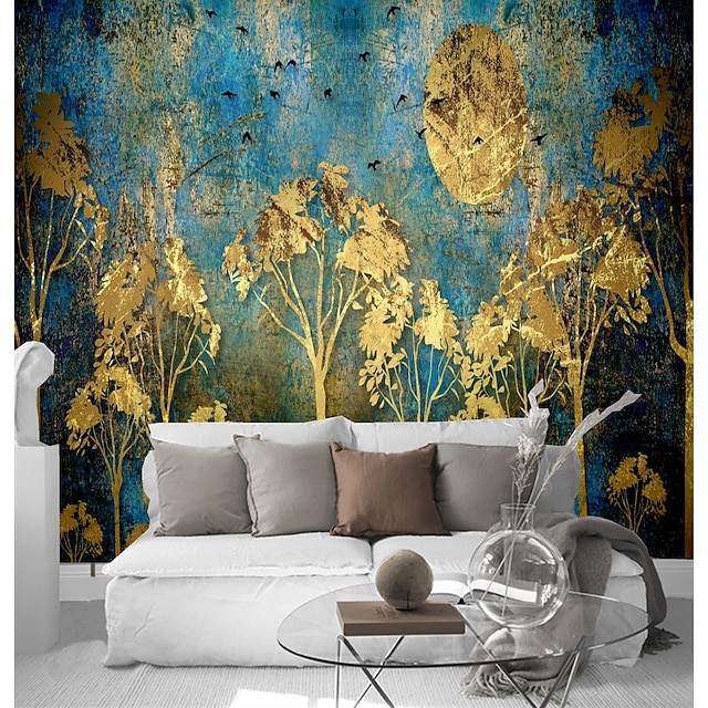  seinämaalaus tapetti seinä tarra peittää tulostaa kuori ja tikku itseliimautuva sininen nostalginen tyyli woods abstrakti pvc / vinyyli kodinsisustus