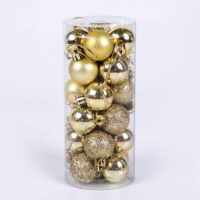 Home & Garden Home Decor | Christmas Balls 24pcs 6cm Christmas Balls Plastic Bright Electroplating Balls Christmas Tree Decorati