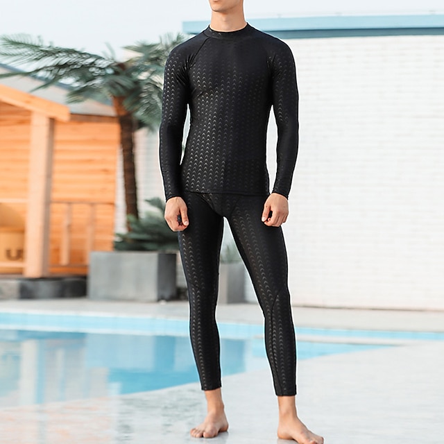 Sports & Outdoors Surfing, Diving & Snorkeling | Mens Rash guard Swimsuit UV Sun Protection UPF50+ Breathable Full Body Swimwear