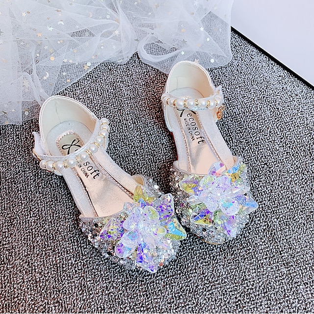 Shoes & Bags Kids Shoes | Girls Flats Mary Jane Flower Girl Shoes Princess Shoes Rubber Cartoon Design Cute Sequins Little Kids(