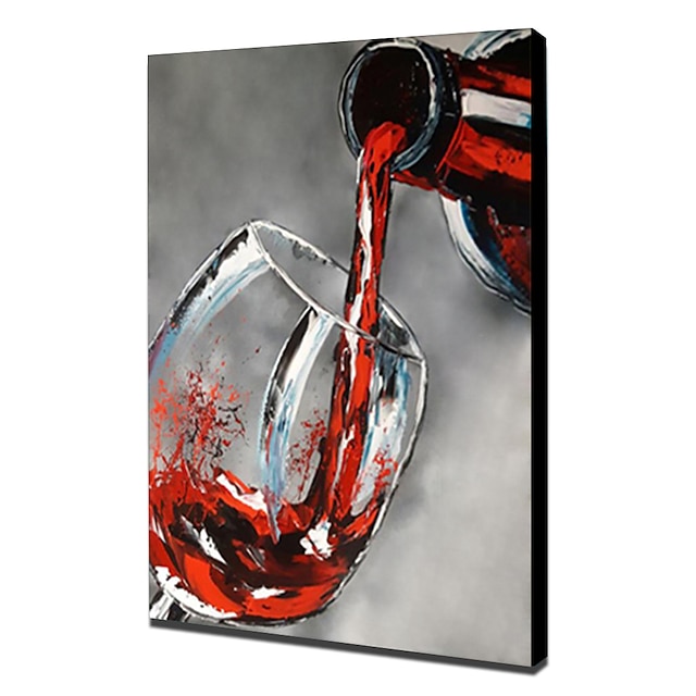 Home & Garden Wall Art | Oil Painting Handmade Hand Painted Wall Art Mintura Modern Abstract Wine Bottle for Home Decoration Dec