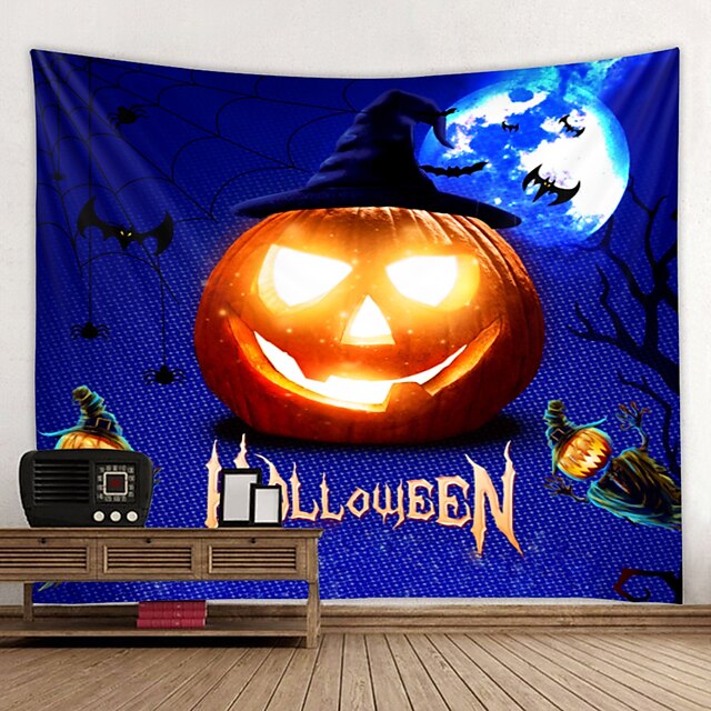 Home & Garden Home Decor | Halloween Tapestry Art Deco Blanket Curtain Hanging Home Bedroom Living Room Decoration Witch Pumpkin