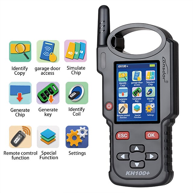  Lonsdor KH100 Hand-Held Remote Smart Key Programmer Generate chip/ Detect remote frequency for toyota 8A(H) chip