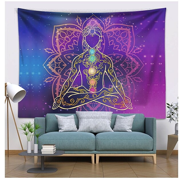 Chakra Mandala Bedsheet Bedspread Wall Hanging Lotus Hippy Boho Double Large 