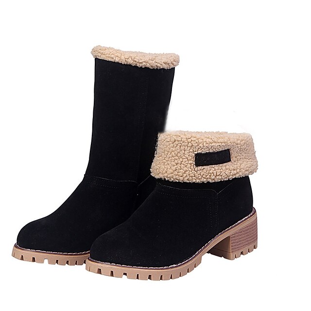 Mujer Botas Botas de nieve Tacón Cuadrado Dedo redondo Botas a media pierna  Botines Botines Clásico Minimalismo Diario Al aire libre PU Invierno Gris  Caqui Verde / Mitad de Gemelo 7753925 2021 – $23.59