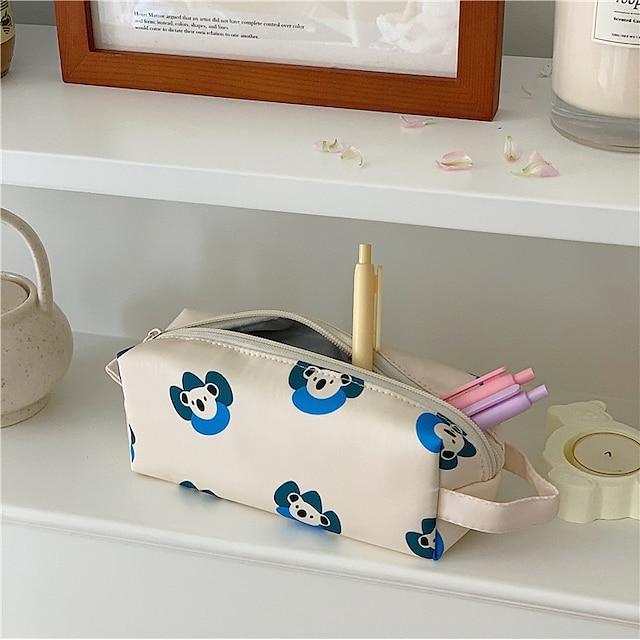 Consumer Electronics Stationery | PencilpenCase box back to school gift Cute animals cartoon Simple Stationery Bag Holder zippe 