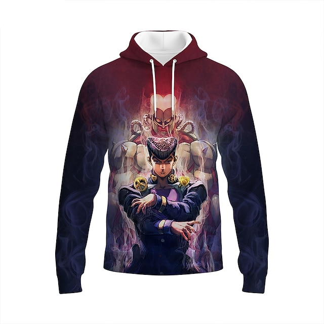 Toys & Hobbies Cosplay & Costumes | Inspired by JoJos Bizarre Adventure JOJO Hoodie 100% Polyester Anime Flash Hoodie For Mens /