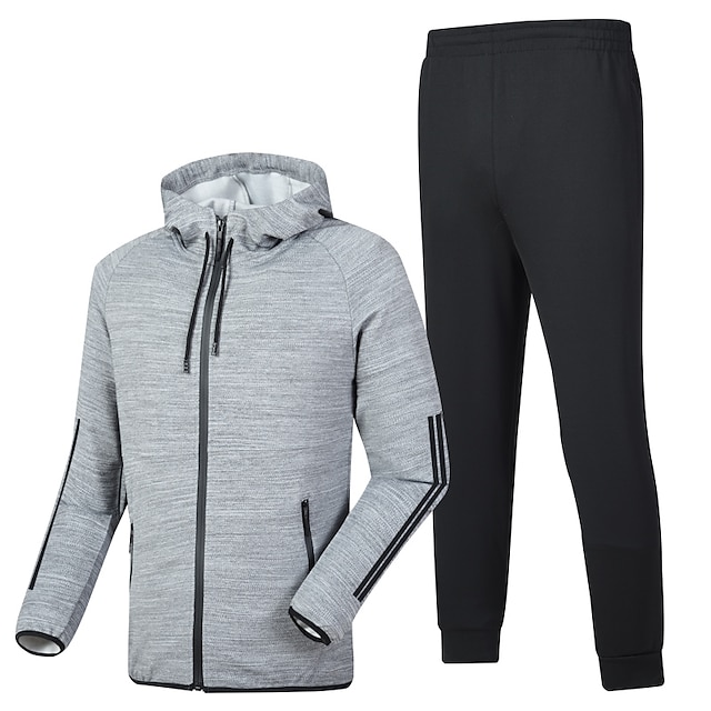 Sports & Outdoors Running, Jogging & Walking | Mens 2 Piece Tracksuit Athletic 2pcs Winter Long Sleeve Thermal Warm Windproof Br