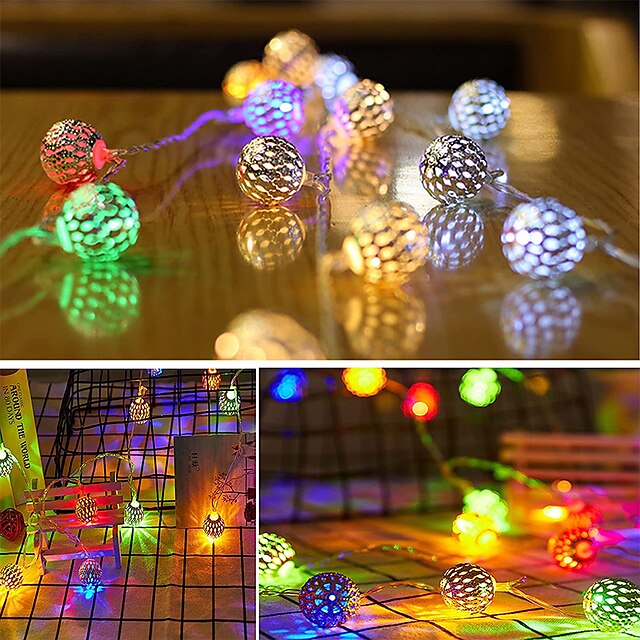 Solar String Light LED Outdoor Light Moroccan Ball Garden Light ...