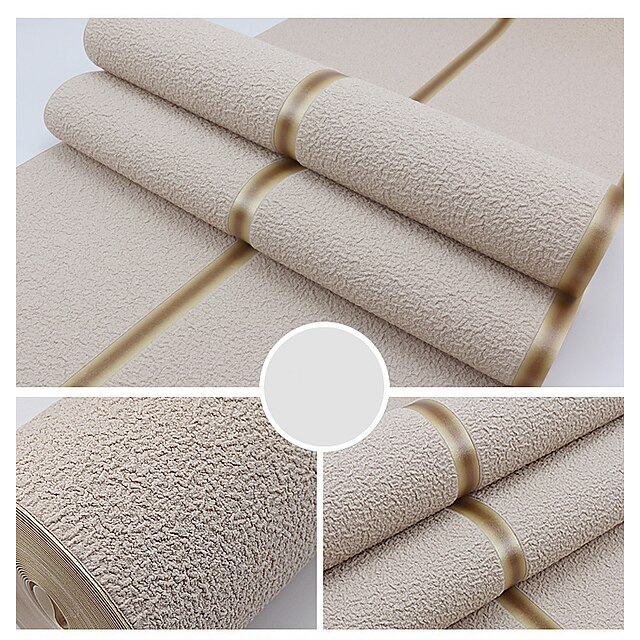 Modern 3D Thick Non-woven Imitation Deerskin Velvet Wallpaper Roll Non ...