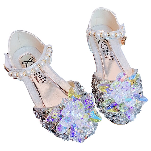 Shoes & Bags Kids Shoes | Girls Flats Mary Jane Flower Girl Shoes Princess Shoes Rubber Cartoon Design Cute Sequins Little Kids(