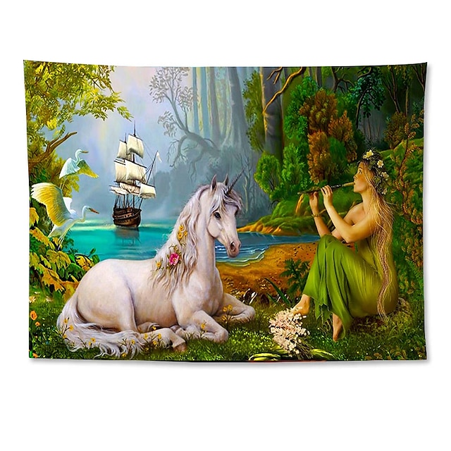 Home & Garden Home Decor | Fairytale Wall Tapestry Art Decor Blanket Curtain Hanging Home Bedroom Living Room Decoration - SX651