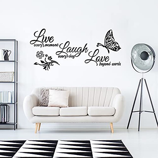 3PC inspirational wall stickers acrylic mirror wall sticker live every