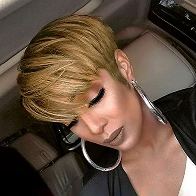 Beauty & Hair Wigs & Hair Pieces | Blonde Wigs for Women Rofa Short Pixie Cut Wig for Black Women Synthetic Hair Short Cut Wigs 