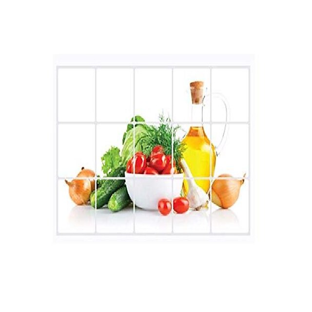 Home & Garden Home Decor | oilproof removable diy fruit & vegetables wall stickers wall decal art decor self adhesive wallpaper 