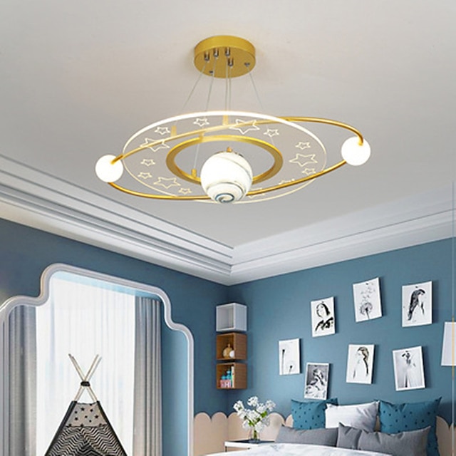  luz de teto led 55/65 cm círculo desenho único lustre acrílico estilo artístico estilo moderno acabamentos pintados elegantes led moderno 220-240v