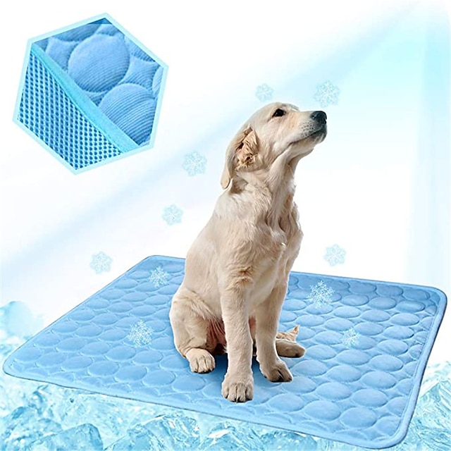  Dog Cat Pet Cooling Mat Comfort Keep Cool For Hot Summer Ice silk, cotton and mesh for Large Medium Small Dogs and Cats